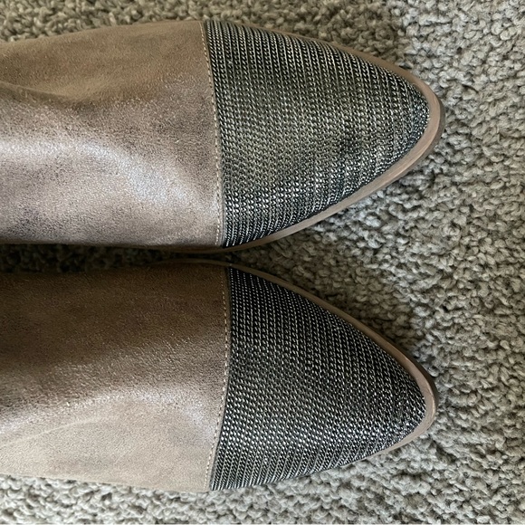 Report Tan Ankle Booties with silver chain detail - Picture 6 of 6